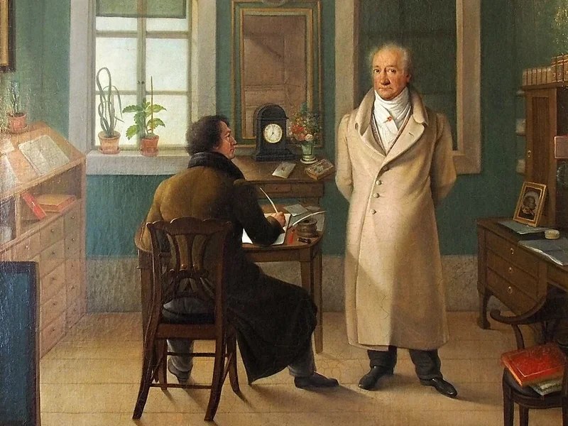 1796-Johann Joseph Schmeller - Goethe detta al suo scriba Giovanni